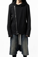 Load image into Gallery viewer, ISAMU KATAYAMA BACKLASH HOODED RIDERS BLOUSON / STRETCH RAYON SILK (BLACK)