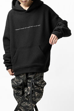 画像をギャラリービューアに読み込む, A.F ARTEFACT "FLUFFY" EMBROIDERED HOODIE / BomberFLEECE (BLACK)