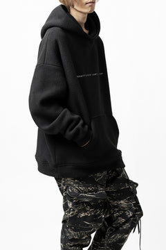 画像をギャラリービューアに読み込む, A.F ARTEFACT "FLUFFY" EMBROIDERED HOODIE / BomberFLEECE (BLACK)