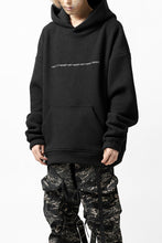 画像をギャラリービューアに読み込む, A.F ARTEFACT "FLUFFY" EMBROIDERED HOODIE / BomberFLEECE (BLACK)