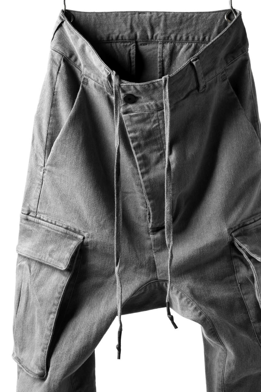 画像をギャラリービューアに読み込む, 11 BY BORIS BIDJAN SABERI CARGO POCKET PANT "P21B-F1451" (STRETCH DENIM / USED GREY)