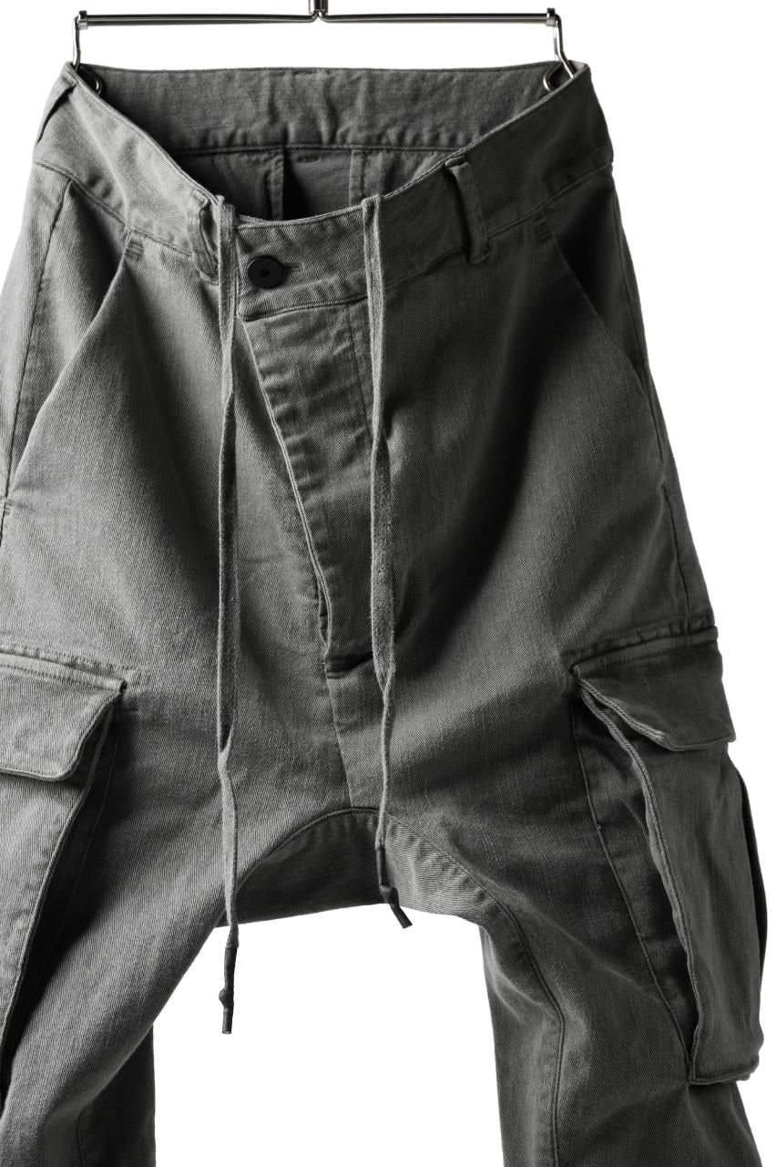 画像をギャラリービューアに読み込む, 11 BY BORIS BIDJAN SABERI CARGO POCKET PANT "P21B-F1451" (STRETCH DENIM / USED GREY)