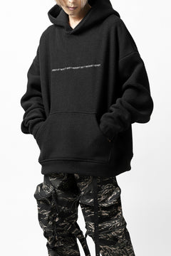画像をギャラリービューアに読み込む, A.F ARTEFACT "FLUFFY" EMBROIDERED HOODIE / BomberFLEECE (BLACK)