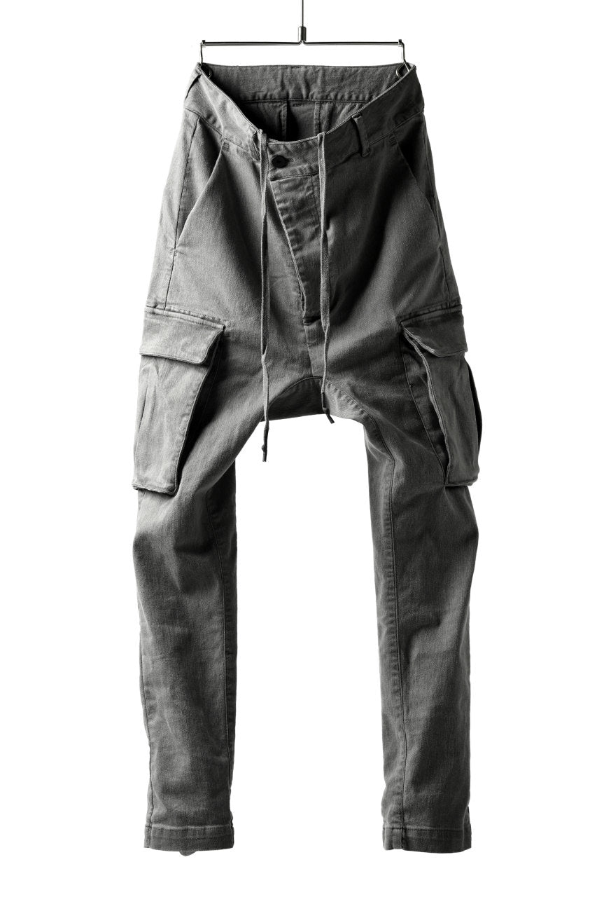 画像をギャラリービューアに読み込む, 11 BY BORIS BIDJAN SABERI CARGO POCKET PANT "P21B-F1451" (STRETCH DENIM / USED GREY)