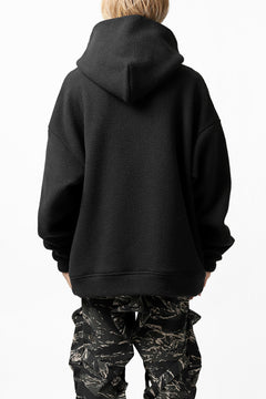 画像をギャラリービューアに読み込む, A.F ARTEFACT "FLUFFY" EMBROIDERED HOODIE / BomberFLEECE (BLACK)