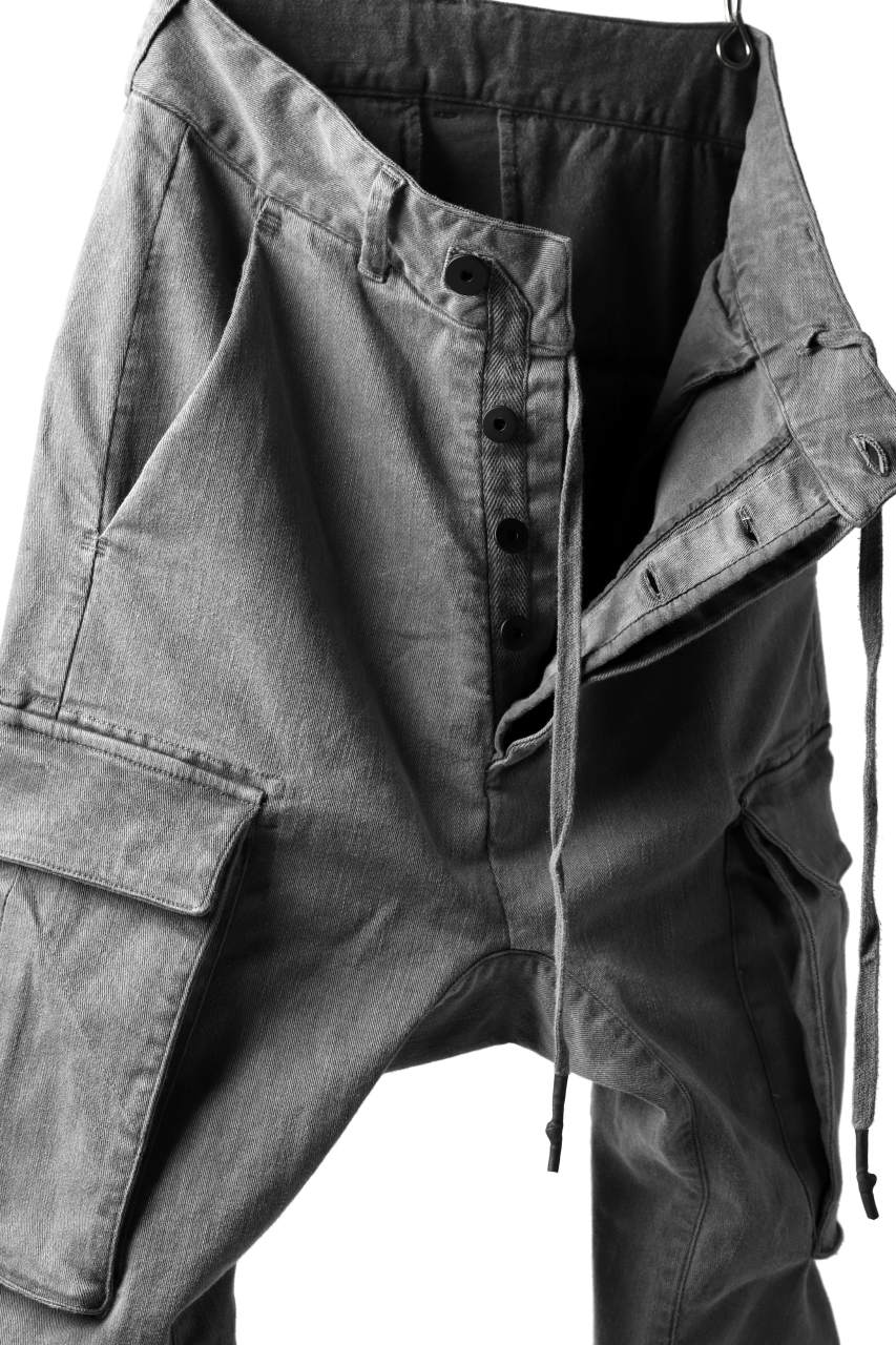 画像をギャラリービューアに読み込む, 11 BY BORIS BIDJAN SABERI CARGO POCKET PANT "P21B-F1451" (STRETCH DENIM / USED GREY)