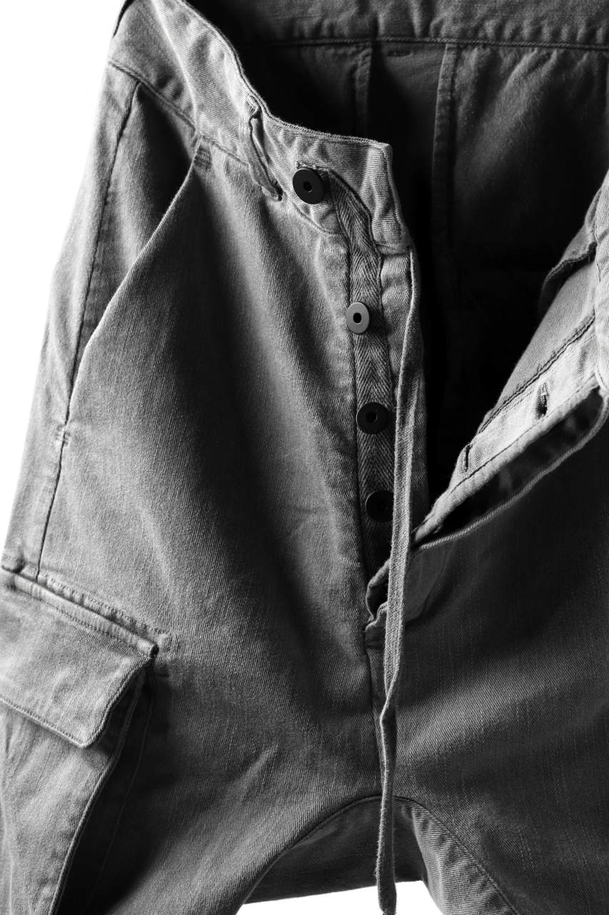 画像をギャラリービューアに読み込む, 11 BY BORIS BIDJAN SABERI CARGO POCKET PANT "P21B-F1451" (STRETCH DENIM / USED GREY)