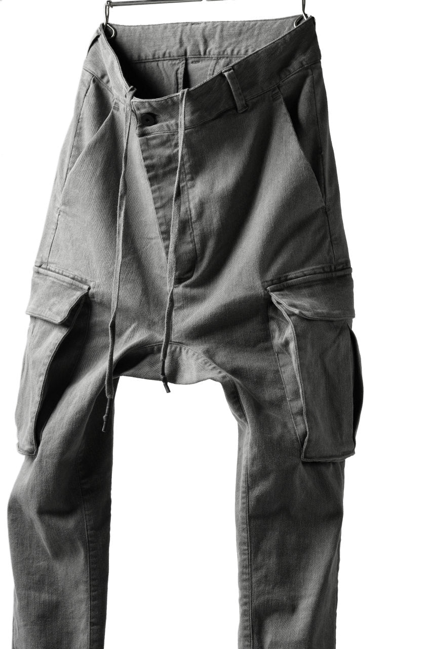画像をギャラリービューアに読み込む, 11 BY BORIS BIDJAN SABERI CARGO POCKET PANT "P21B-F1451" (STRETCH DENIM / USED GREY)