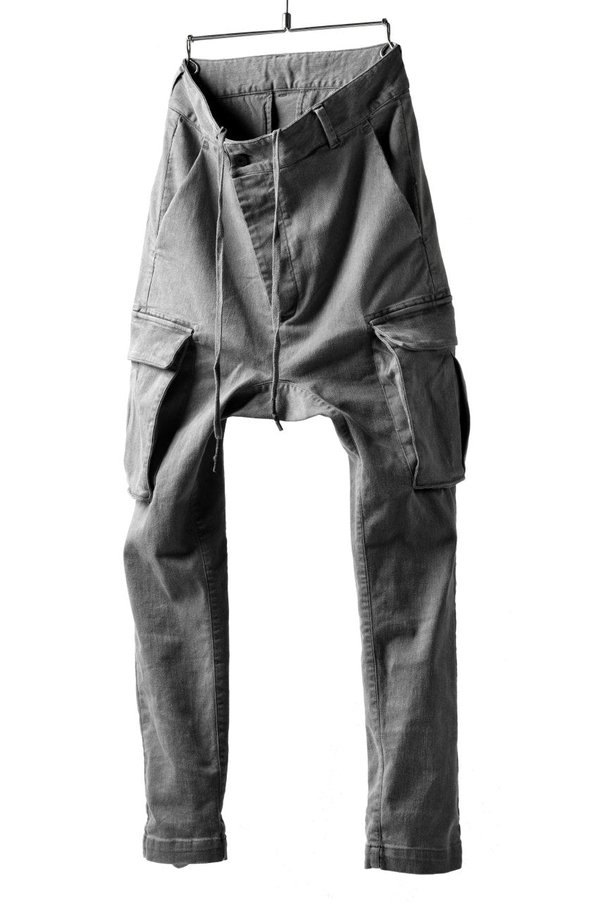 画像をギャラリービューアに読み込む, 11 BY BORIS BIDJAN SABERI CARGO POCKET PANT "P21B-F1451" (STRETCH DENIM / USED GREY)