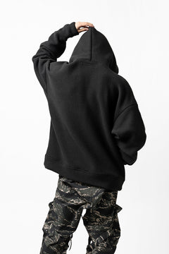 画像をギャラリービューアに読み込む, A.F ARTEFACT "FLUFFY" EMBROIDERED HOODIE / BomberFLEECE (BLACK)