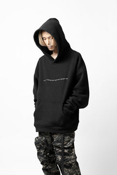 画像をギャラリービューアに読み込む, A.F ARTEFACT "FLUFFY" EMBROIDERED HOODIE / BomberFLEECE (BLACK)