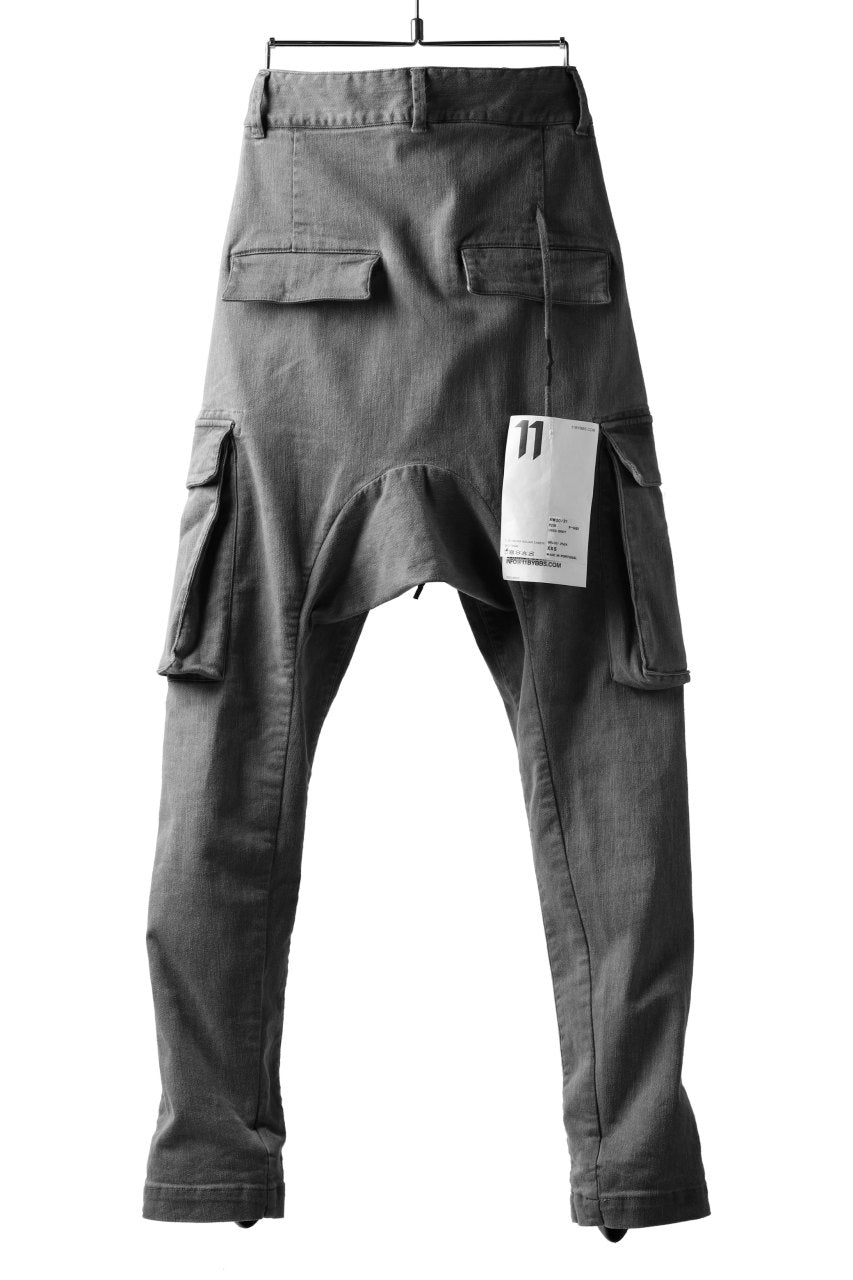 画像をギャラリービューアに読み込む, 11 BY BORIS BIDJAN SABERI CARGO POCKET PANT "P21B-F1451" (STRETCH DENIM / USED GREY)