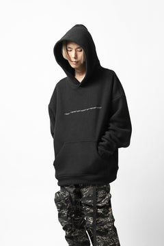 画像をギャラリービューアに読み込む, A.F ARTEFACT "FLUFFY" EMBROIDERED HOODIE / BomberFLEECE (BLACK)