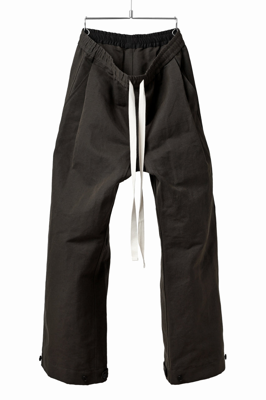 画像をギャラリービューアに読み込む, KLASICA GARNER WIDE STRING PANTS / TRI UNION HIGH DENSITY GABARDINE (MILITARY)