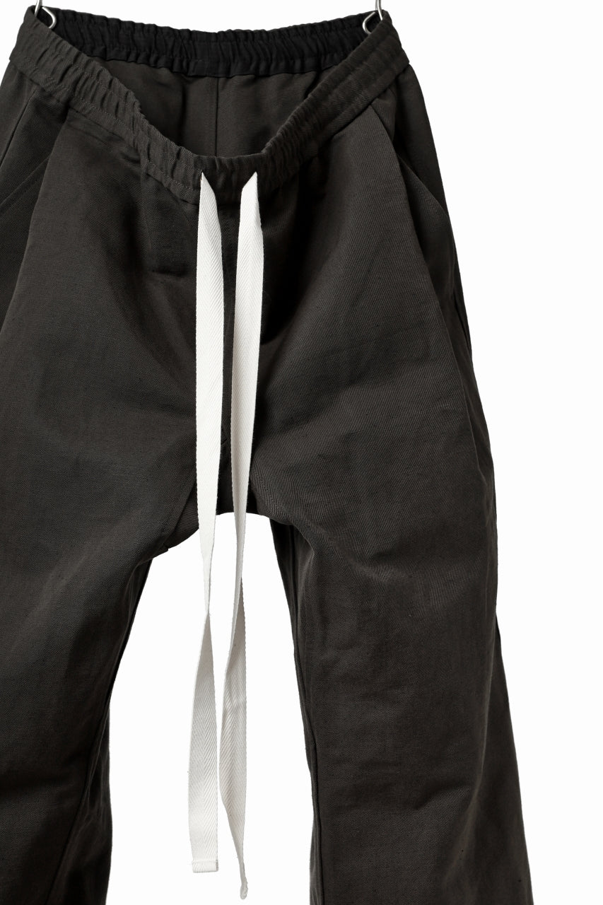 画像をギャラリービューアに読み込む, KLASICA GARNER WIDE STRING PANTS / TRI UNION HIGH DENSITY GABARDINE (MILITARY)