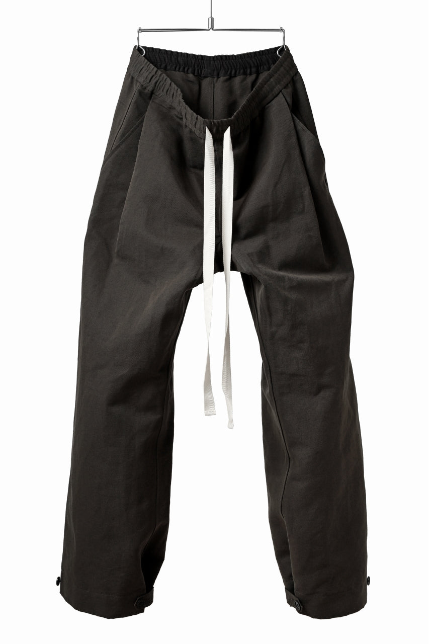 画像をギャラリービューアに読み込む, KLASICA GARNER WIDE STRING PANTS / TRI UNION HIGH DENSITY GABARDINE (MILITARY)