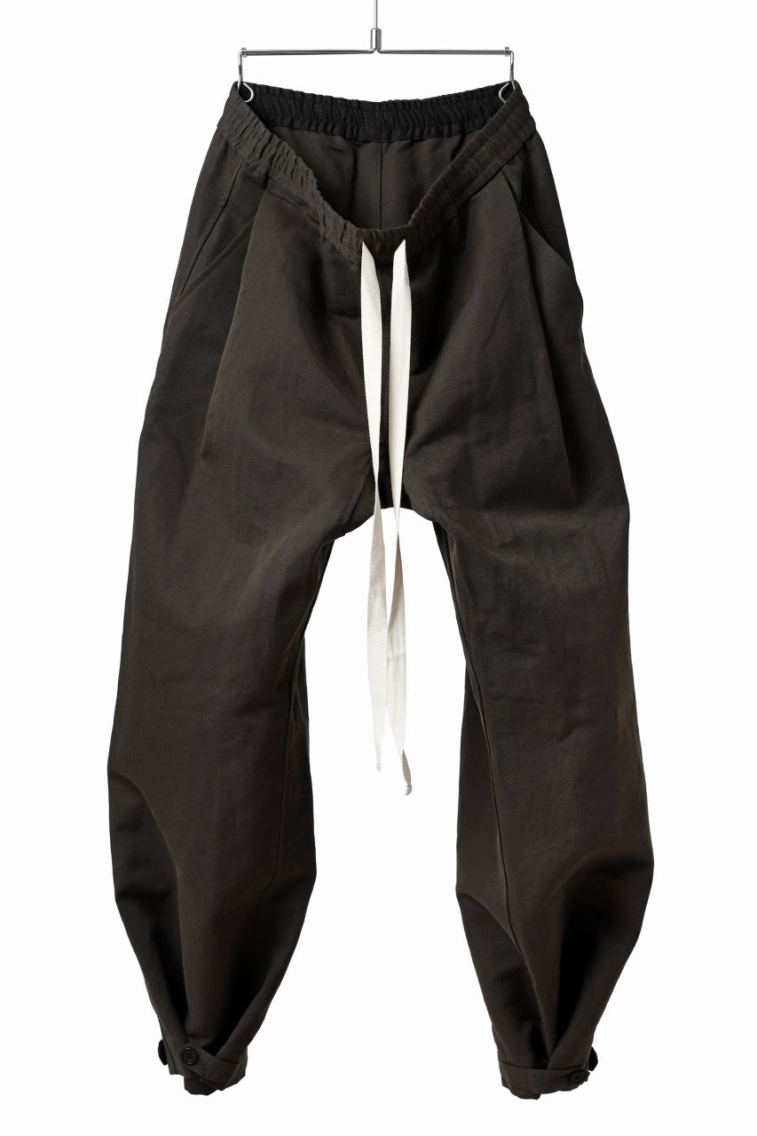 画像をギャラリービューアに読み込む, KLASICA GARNER WIDE STRING PANTS / TRI UNION HIGH DENSITY GABARDINE (MILITARY)
