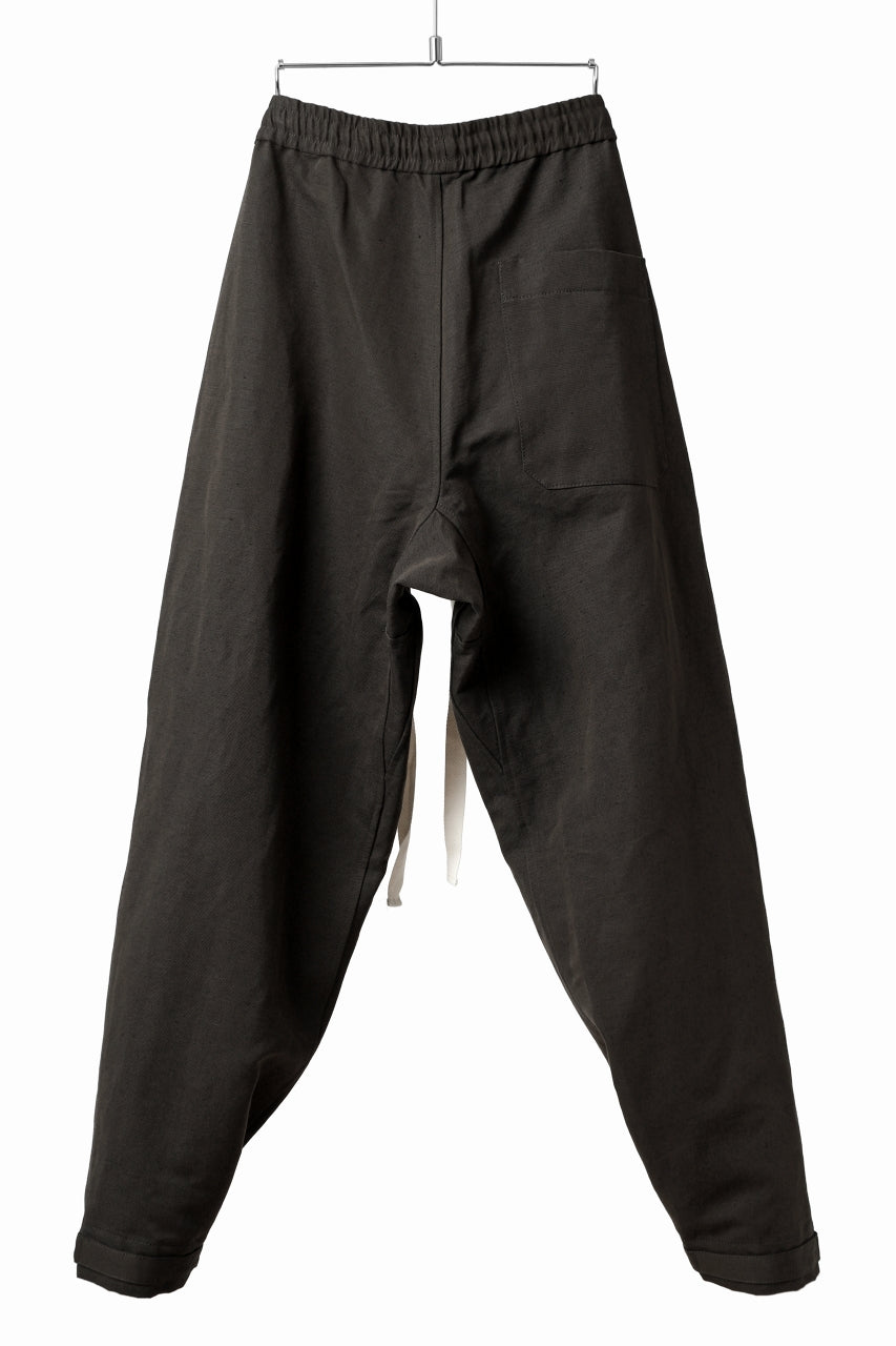 画像をギャラリービューアに読み込む, KLASICA GARNER WIDE STRING PANTS / TRI UNION HIGH DENSITY GABARDINE (MILITARY)