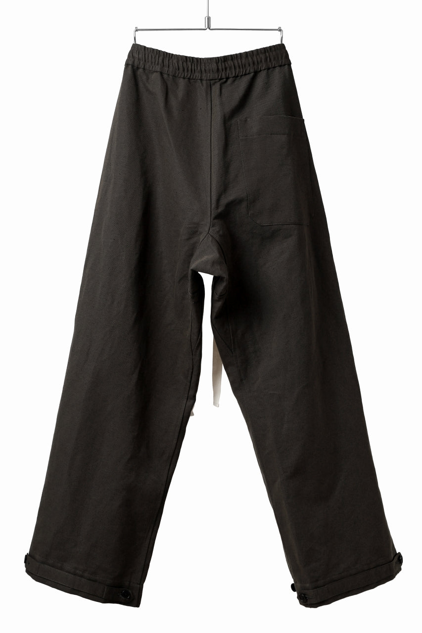 画像をギャラリービューアに読み込む, KLASICA GARNER WIDE STRING PANTS / TRI UNION HIGH DENSITY GABARDINE (MILITARY)