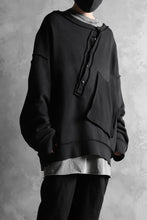 画像をギャラリービューアに読み込む, SOSNOVSKA exclusive SLASH COMBINATION SWEATER TOP (BLACK)