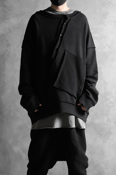 画像をギャラリービューアに読み込む, SOSNOVSKA exclusive SLASH COMBINATION SWEATER TOP (BLACK)