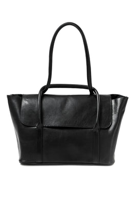 ierib ONE SHOULDER BOSTON BAG #2 / smooth horse leather (BLACK)