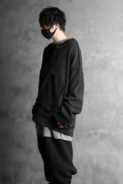 画像をギャラリービューアに読み込む, SOSNOVSKA exclusive SLASH COMBINATION SWEATER TOP (BLACK)