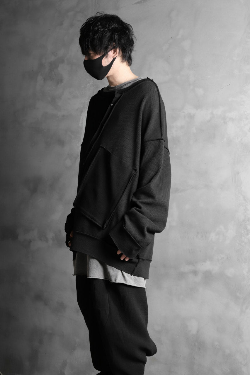 画像をギャラリービューアに読み込む, SOSNOVSKA exclusive SLASH COMBINATION SWEATER TOP (BLACK)