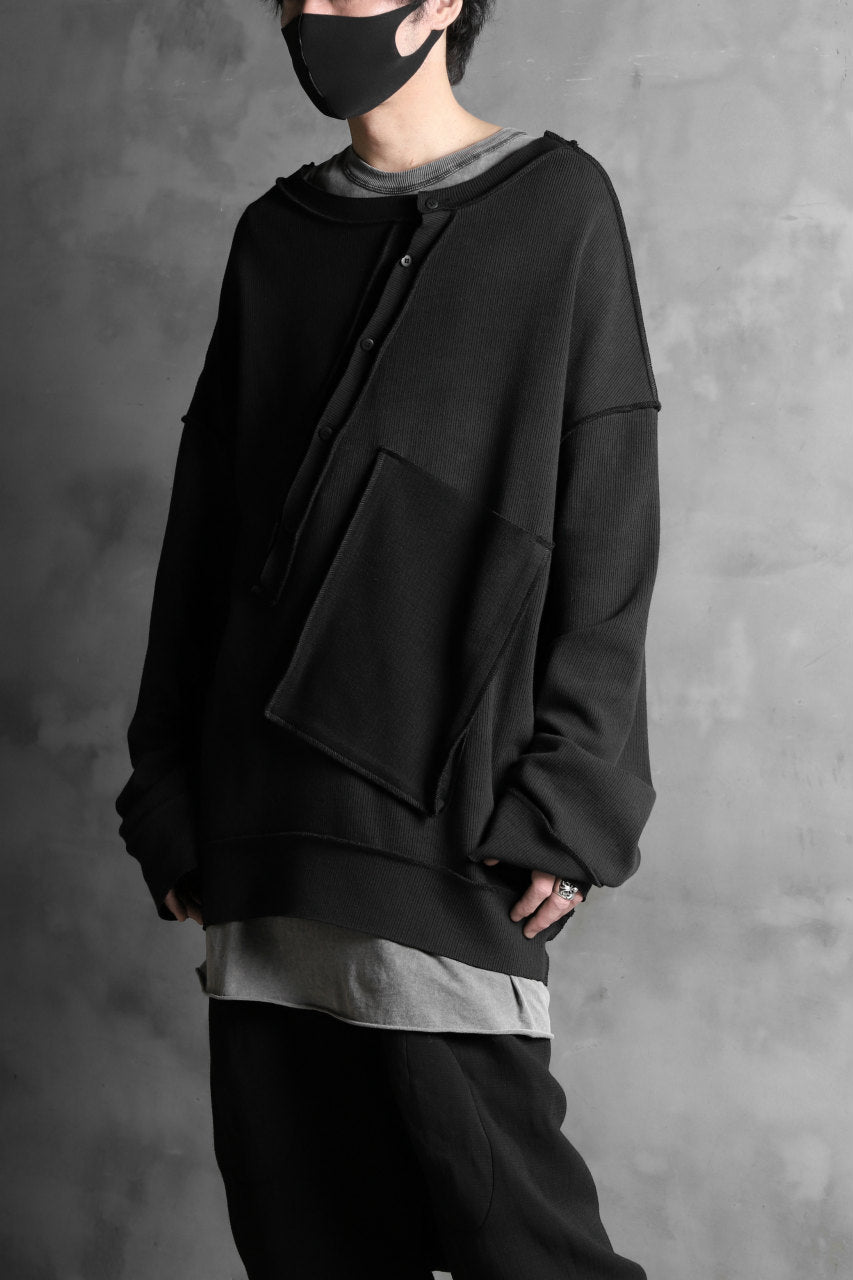 画像をギャラリービューアに読み込む, SOSNOVSKA exclusive SLASH COMBINATION SWEATER TOP (BLACK)