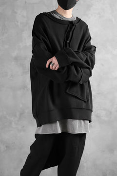 画像をギャラリービューアに読み込む, SOSNOVSKA exclusive SLASH COMBINATION SWEATER TOP (BLACK)