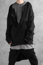 画像をギャラリービューアに読み込む, SOSNOVSKA exclusive SLASH COMBINATION SWEATER TOP (BLACK)