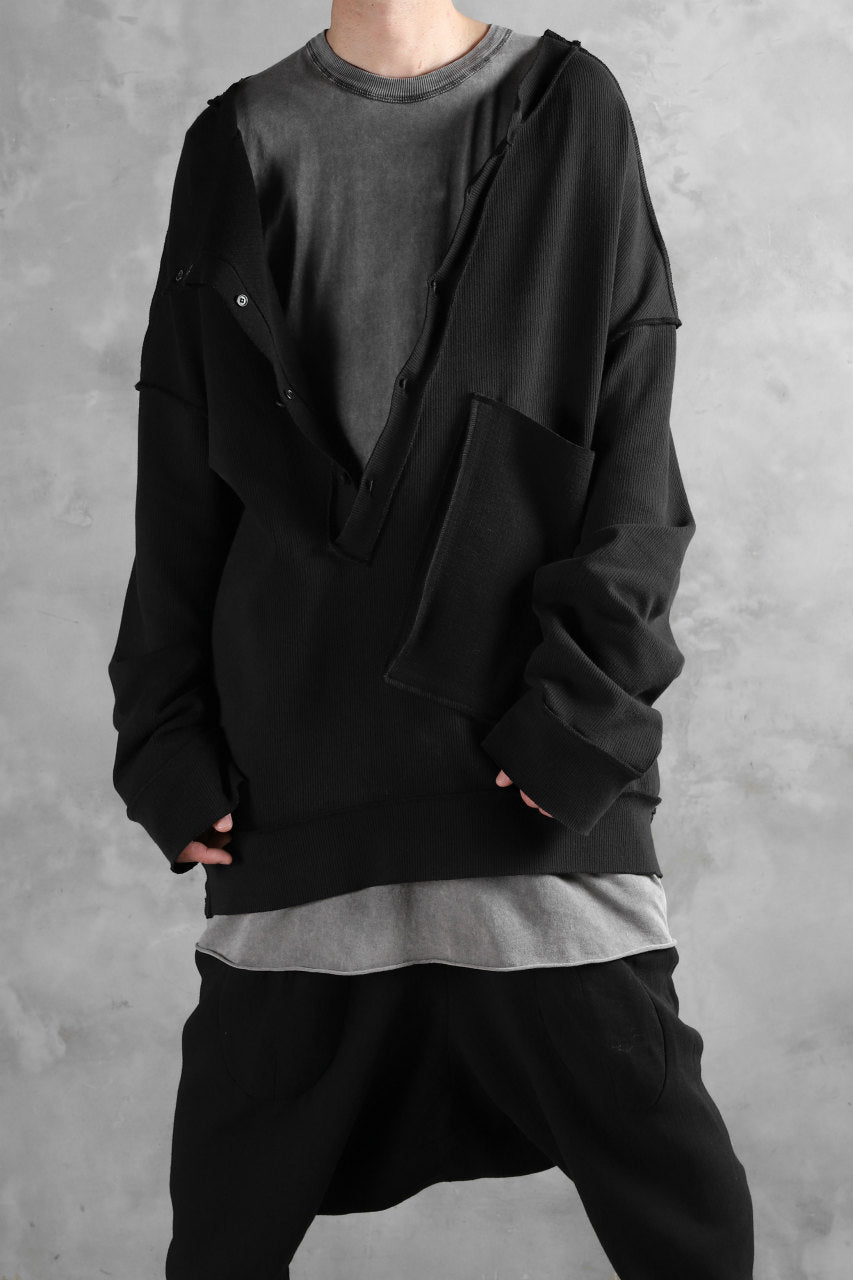 画像をギャラリービューアに読み込む, SOSNOVSKA exclusive SLASH COMBINATION SWEATER TOP (BLACK)