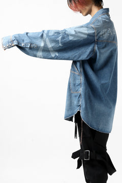 Load image into Gallery viewer, mastermind JAPAN WORK SHIRT / LIGHT OZ DENIM (INDIGO)
