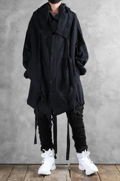 画像をギャラリービューアに読み込む, SOSNOVSKA exclusive COMBINED HOODIE JACKET (BLACK x CHECK)