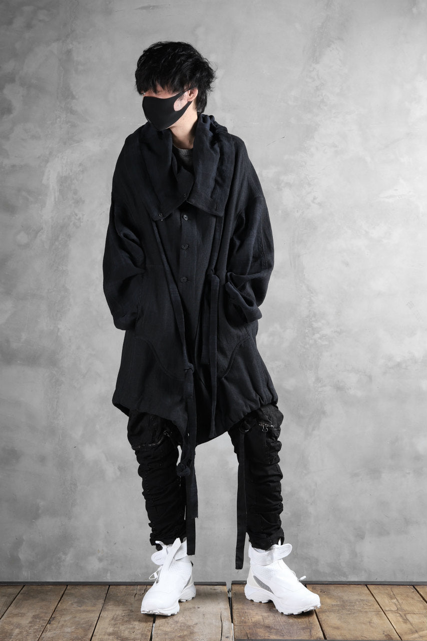 画像をギャラリービューアに読み込む, SOSNOVSKA exclusive COMBINED HOODIE JACKET (BLACK x CHECK)