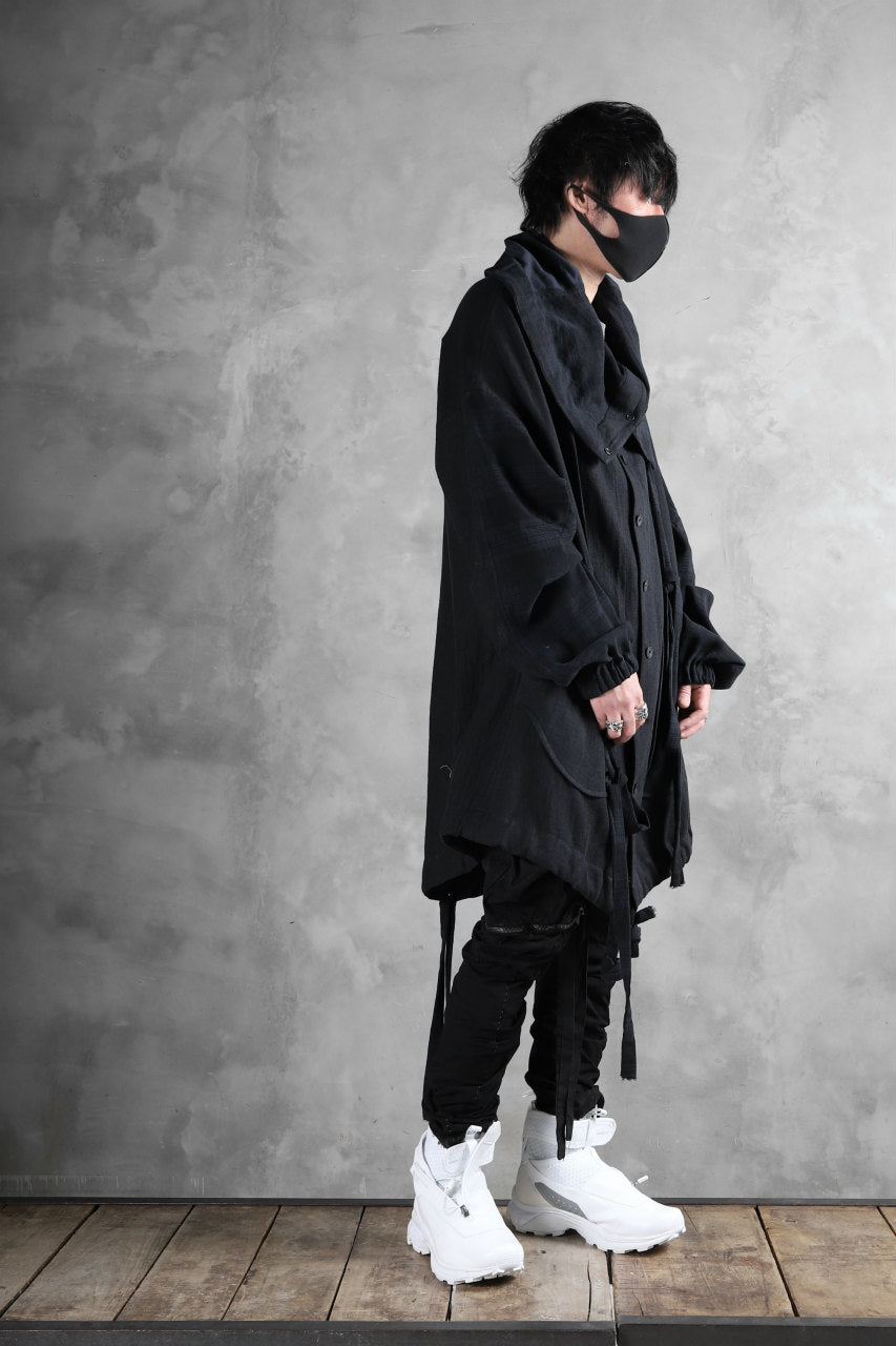 画像をギャラリービューアに読み込む, SOSNOVSKA exclusive COMBINED HOODIE JACKET (BLACK x CHECK)