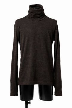 画像をギャラリービューアに読み込む, KLASICA SMOKE SMOOTH TURTLE NECK PULL / JACQUARD KNIT JERSEY (DARK OLIVE)