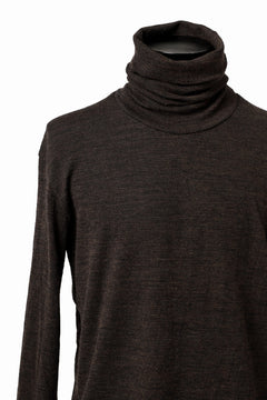 画像をギャラリービューアに読み込む, KLASICA SMOKE SMOOTH TURTLE NECK PULL / JACQUARD KNIT JERSEY (DARK OLIVE)