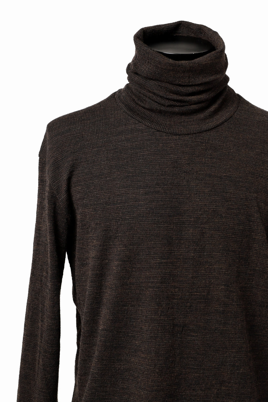 画像をギャラリービューアに読み込む, KLASICA SMOKE SMOOTH TURTLE NECK PULL / JACQUARD KNIT JERSEY (DARK OLIVE)