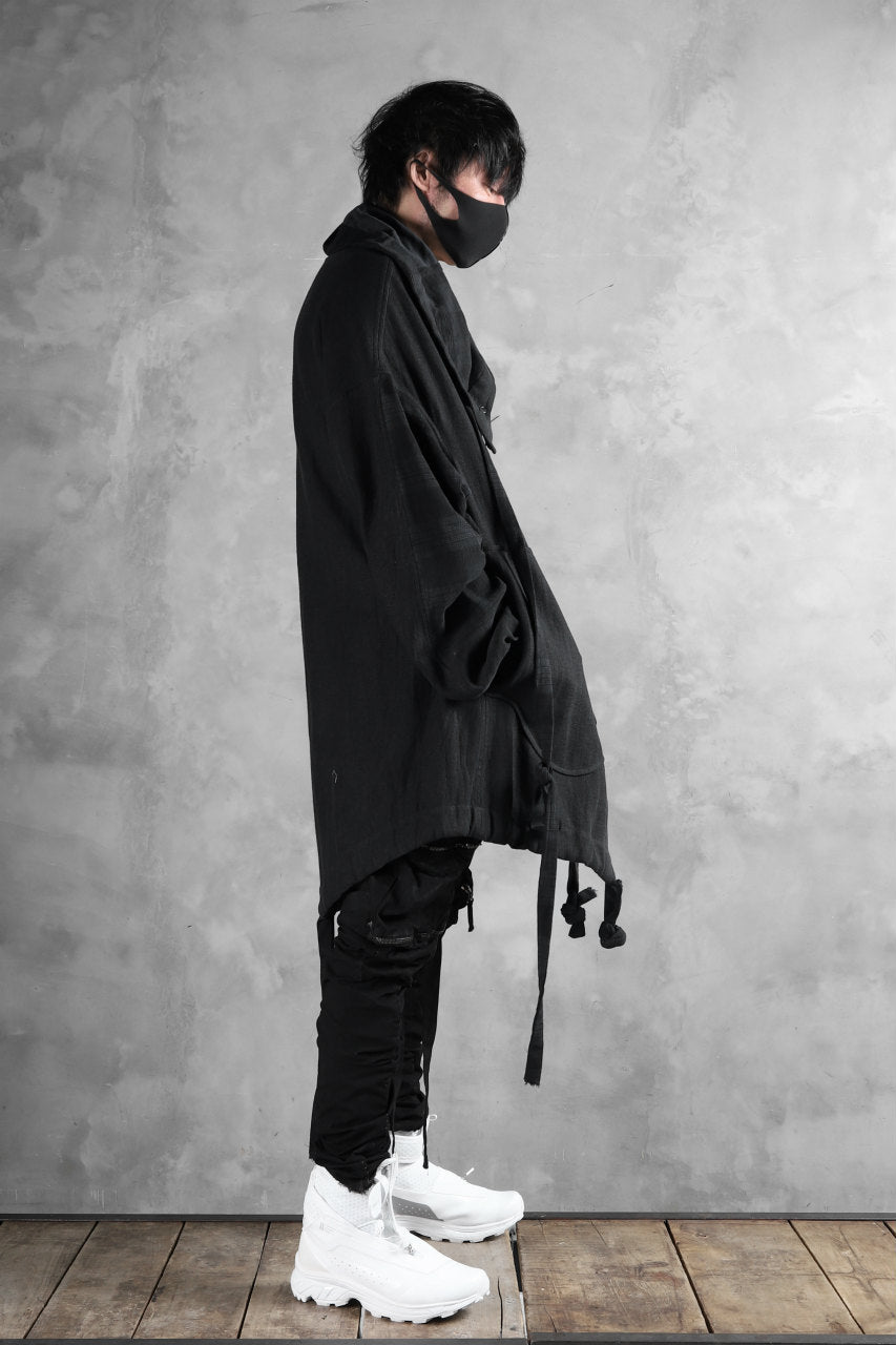 画像をギャラリービューアに読み込む, SOSNOVSKA exclusive COMBINED HOODIE JACKET (BLACK x CHECK)