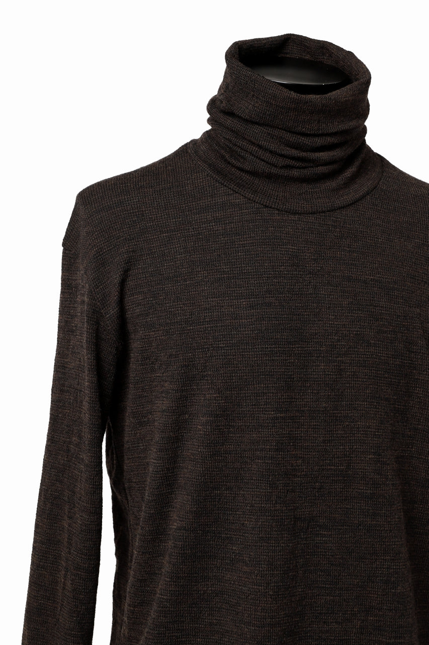 画像をギャラリービューアに読み込む, KLASICA SMOKE SMOOTH TURTLE NECK PULL / JACQUARD KNIT JERSEY (DARK OLIVE)
