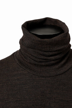 画像をギャラリービューアに読み込む, KLASICA SMOKE SMOOTH TURTLE NECK PULL / JACQUARD KNIT JERSEY (DARK OLIVE)