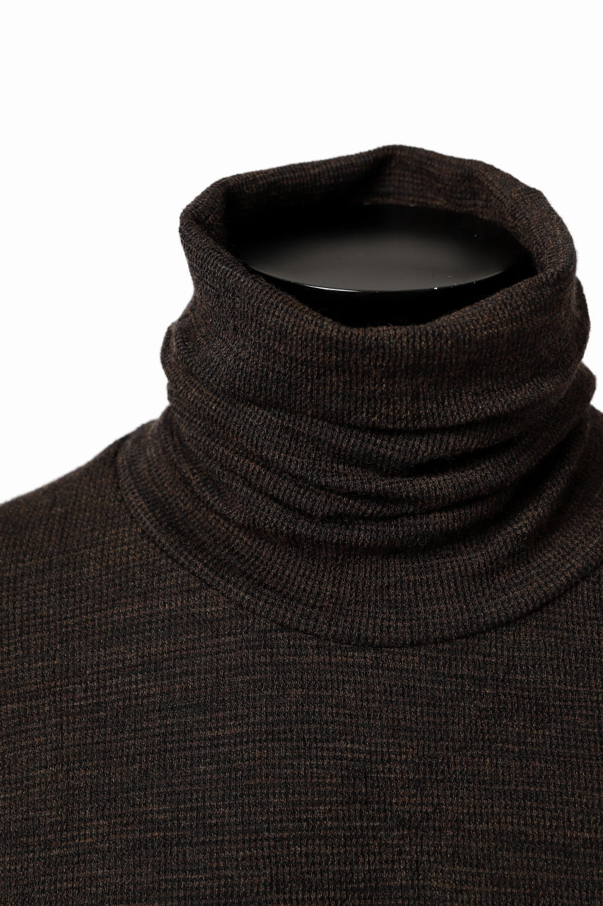 画像をギャラリービューアに読み込む, KLASICA SMOKE SMOOTH TURTLE NECK PULL / JACQUARD KNIT JERSEY (DARK OLIVE)