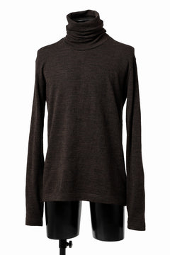 画像をギャラリービューアに読み込む, KLASICA SMOKE SMOOTH TURTLE NECK PULL / JACQUARD KNIT JERSEY (DARK OLIVE)