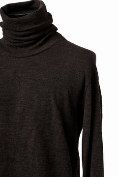 画像をギャラリービューアに読み込む, KLASICA SMOKE SMOOTH TURTLE NECK PULL / JACQUARD KNIT JERSEY (DARK OLIVE)