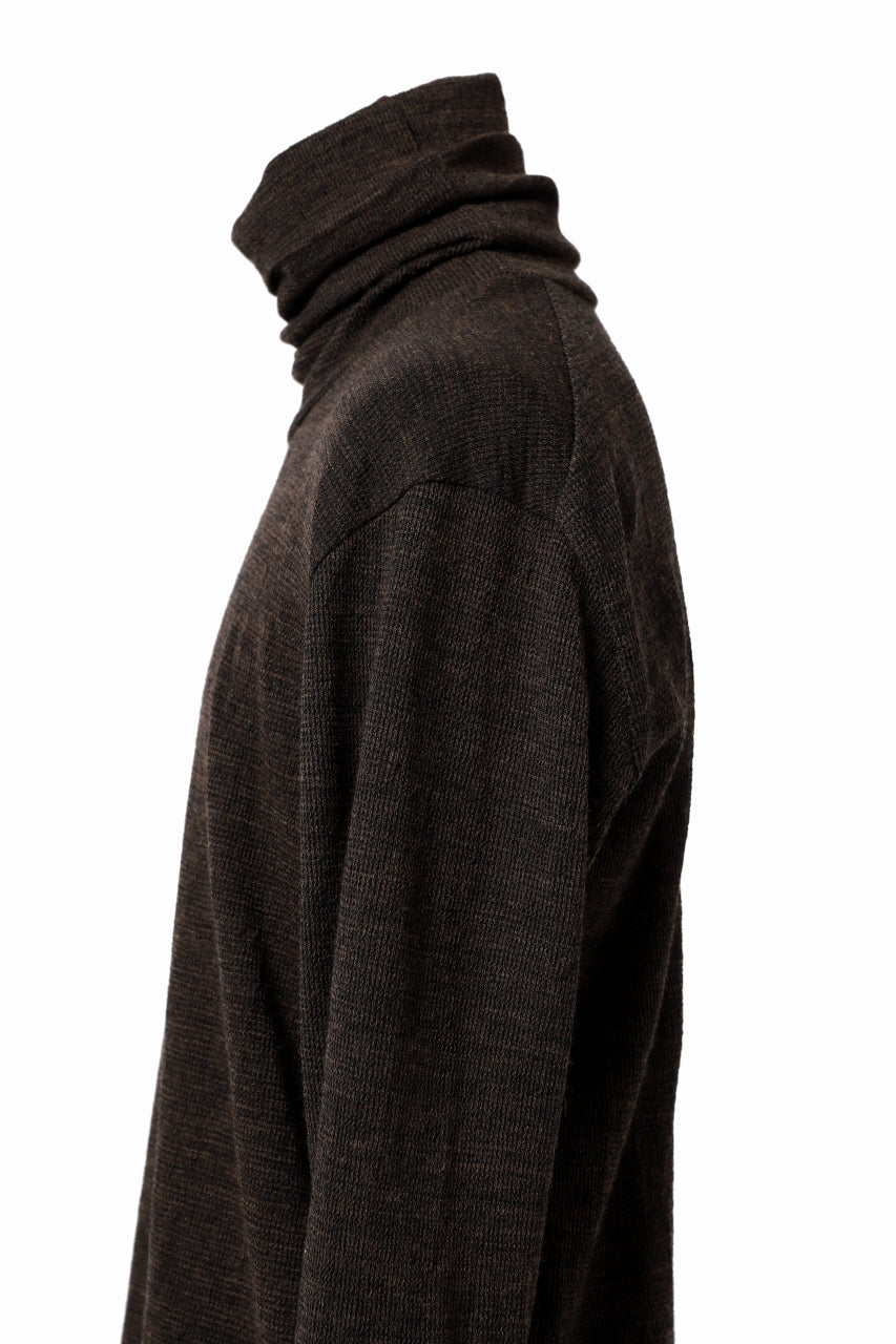 画像をギャラリービューアに読み込む, KLASICA SMOKE SMOOTH TURTLE NECK PULL / JACQUARD KNIT JERSEY (DARK OLIVE)