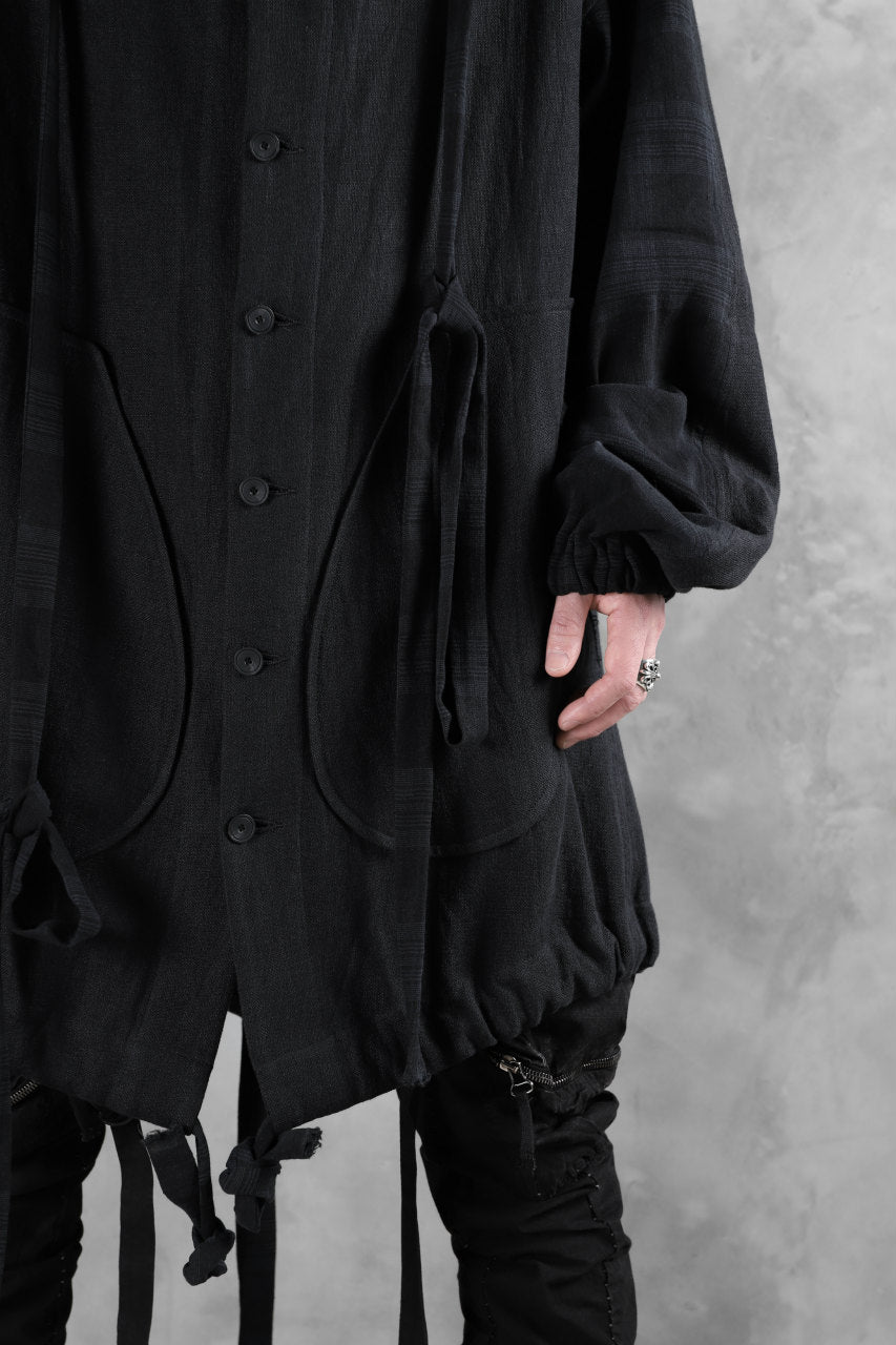 画像をギャラリービューアに読み込む, SOSNOVSKA exclusive COMBINED HOODIE JACKET (BLACK x CHECK)