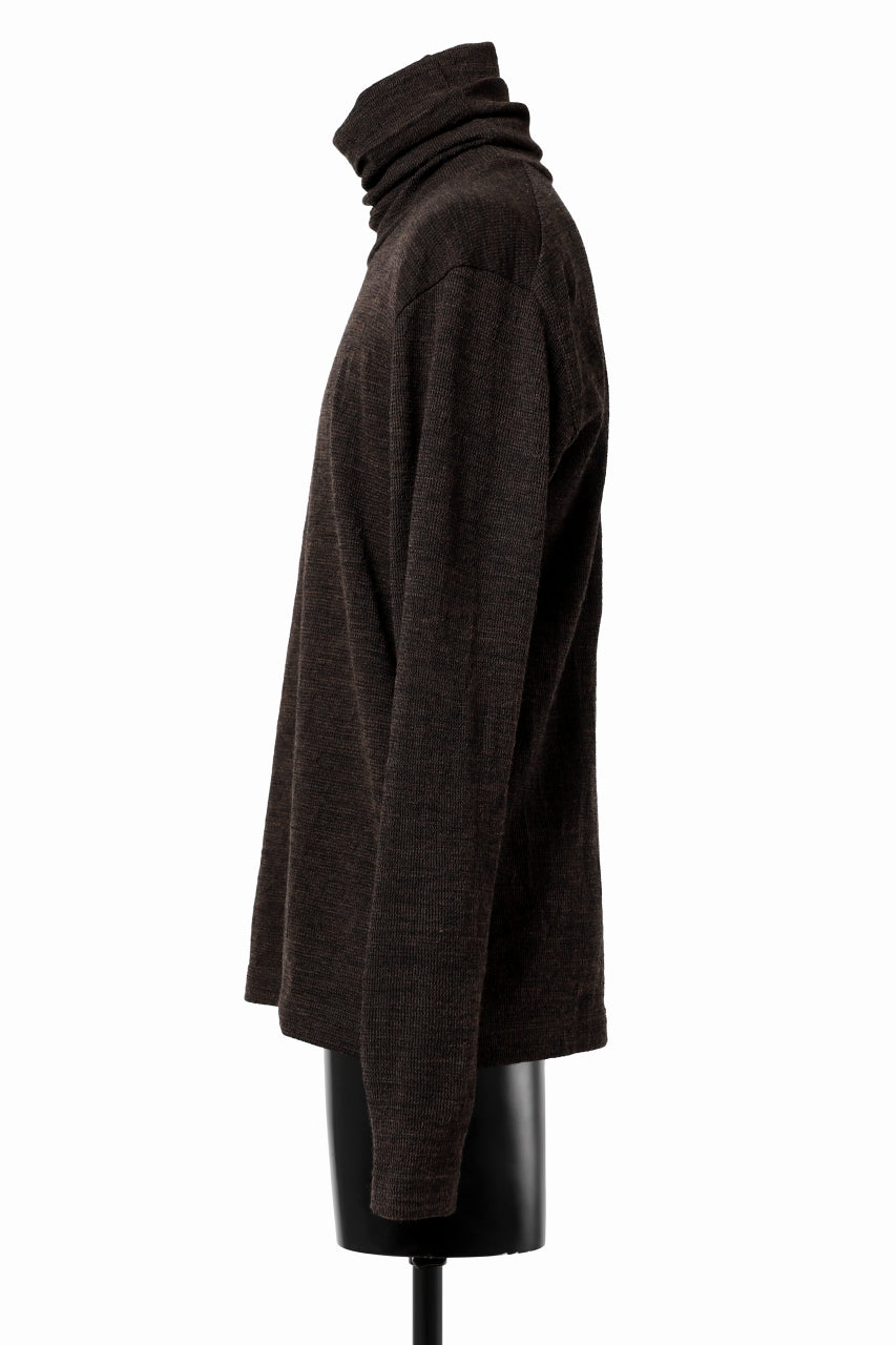 画像をギャラリービューアに読み込む, KLASICA SMOKE SMOOTH TURTLE NECK PULL / JACQUARD KNIT JERSEY (DARK OLIVE)
