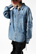 Load image into Gallery viewer, mastermind JAPAN WORK SHIRT / LIGHT OZ DENIM (INDIGO)