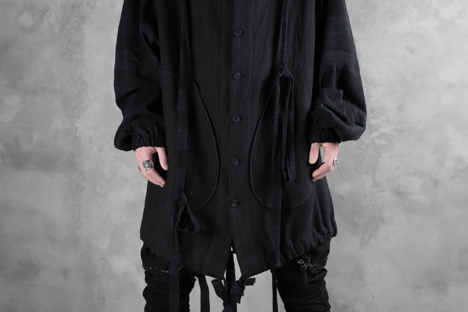 画像をギャラリービューアに読み込む, SOSNOVSKA exclusive COMBINED HOODIE JACKET (BLACK x CHECK)